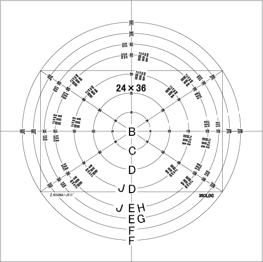 35mmカメラレンズ用テストチャート