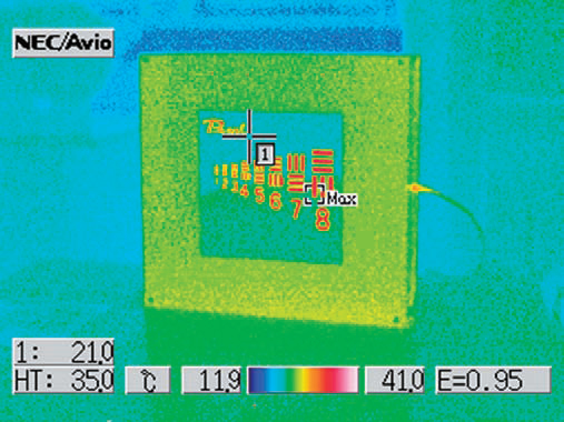 遠赤外線カメラ用チャート Chart for a far-infrared camera 遠赤外線カメラ用チャート Chart for a far-infrared camera